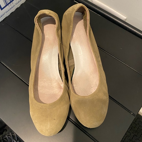 Jeffrey Campbell Bitsie Round Toe Block heel perforated green suede - Picture 2 of 6